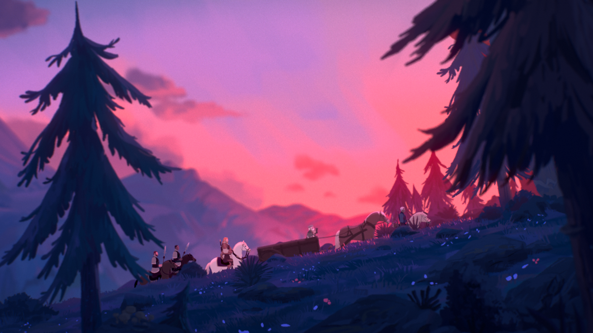 La Quête d'Ewilan — Caravane au crépuscule dans Gwendalavir